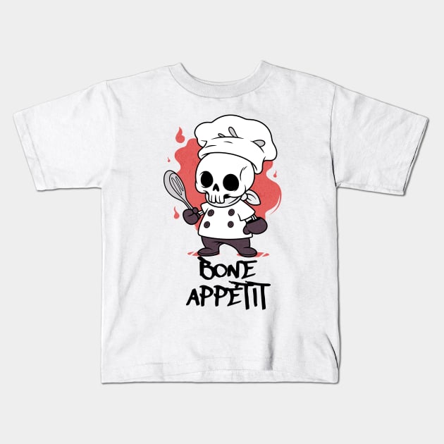 Bone Appetit Kids T-Shirt by Norse Magic